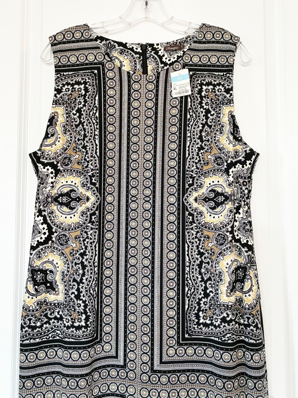 NWT J. McLaughlin Catalina Cloth sleeveless geometric paisley shift dress. XL - Picture 6 of 16